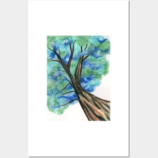 Blue Green Tree Posters and Art